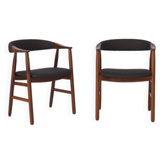 2 Vintage Chairs by Thomas Harlev, Model 213, Danish, for Farstrup, Teak, 1960s.