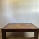 Solid wood coffee table with marquetry top