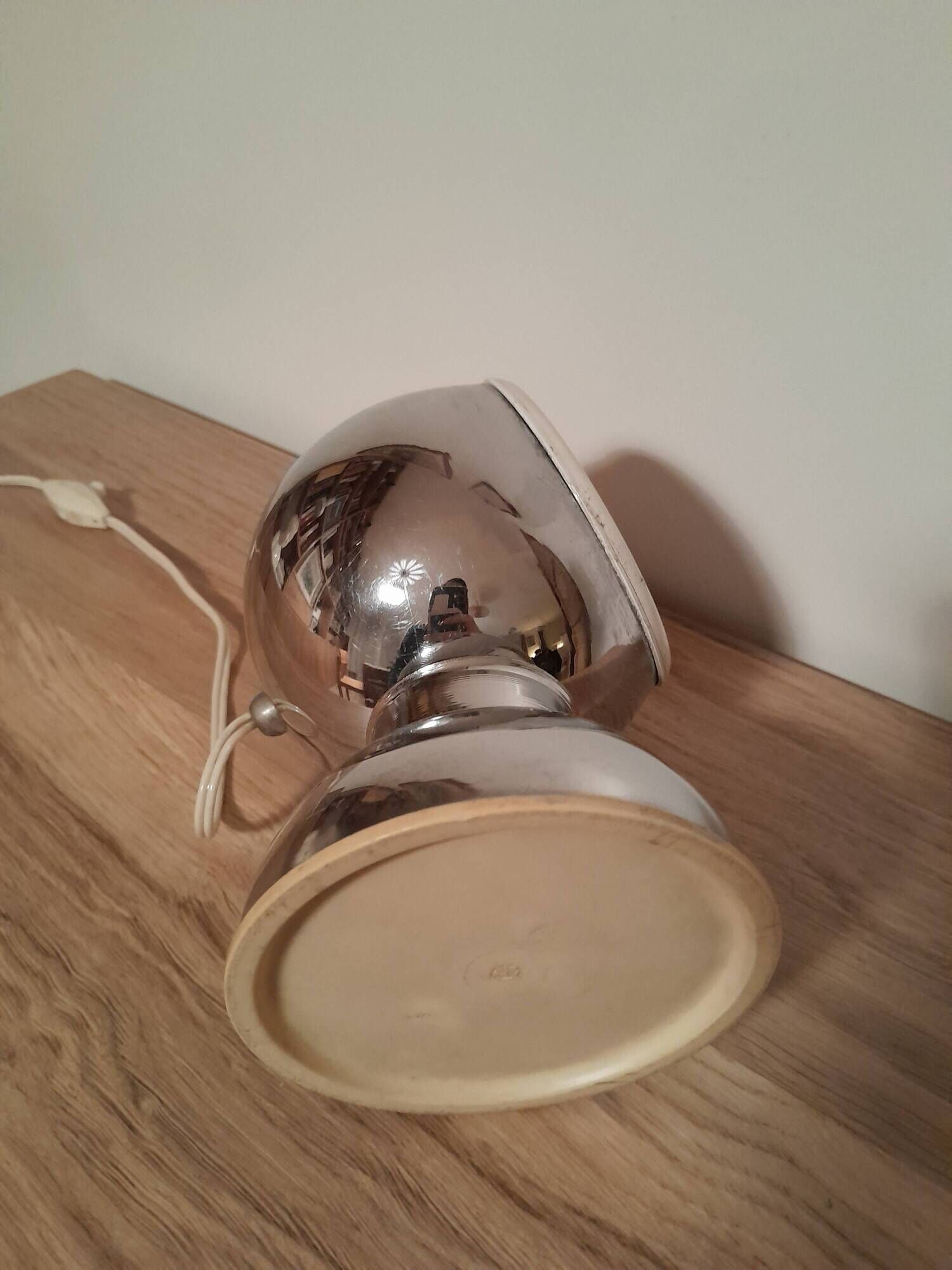 Vintage eye-ball table lamp Goffredo Regiani chrome metal