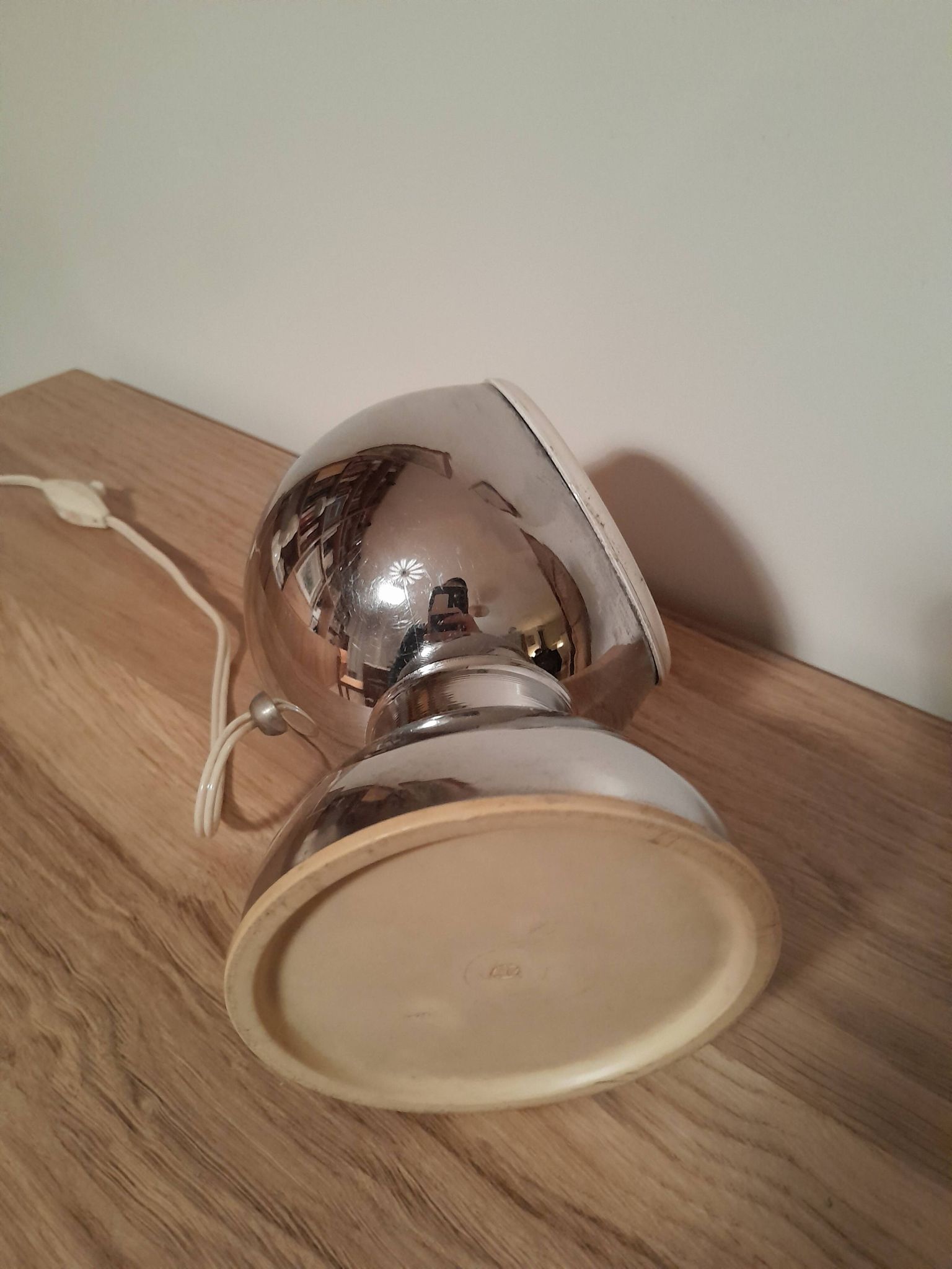 Vintage eye-ball table lamp Goffredo Regiani chrome metal