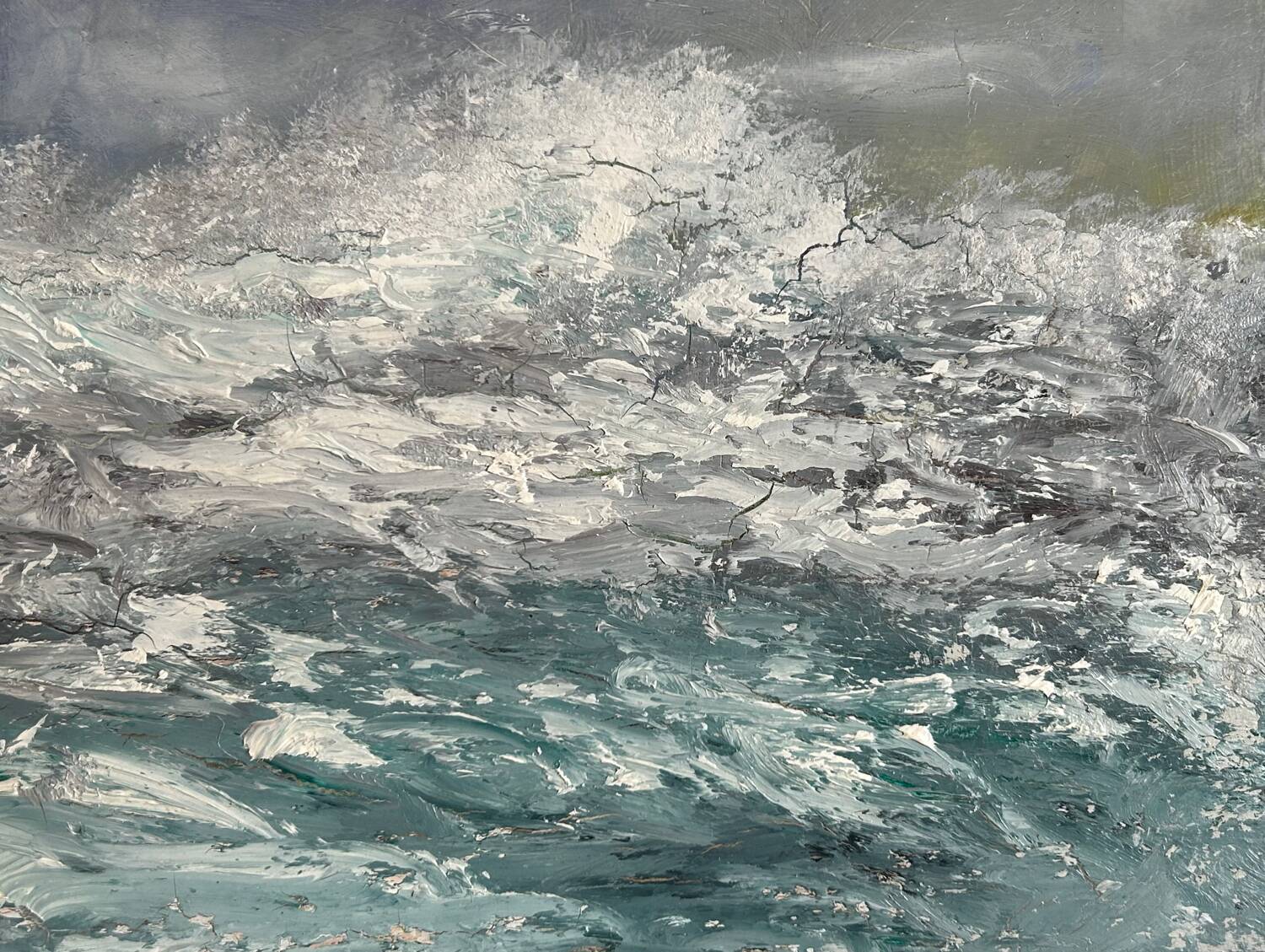 Marine painting oil on canvas by Robert Lesselin