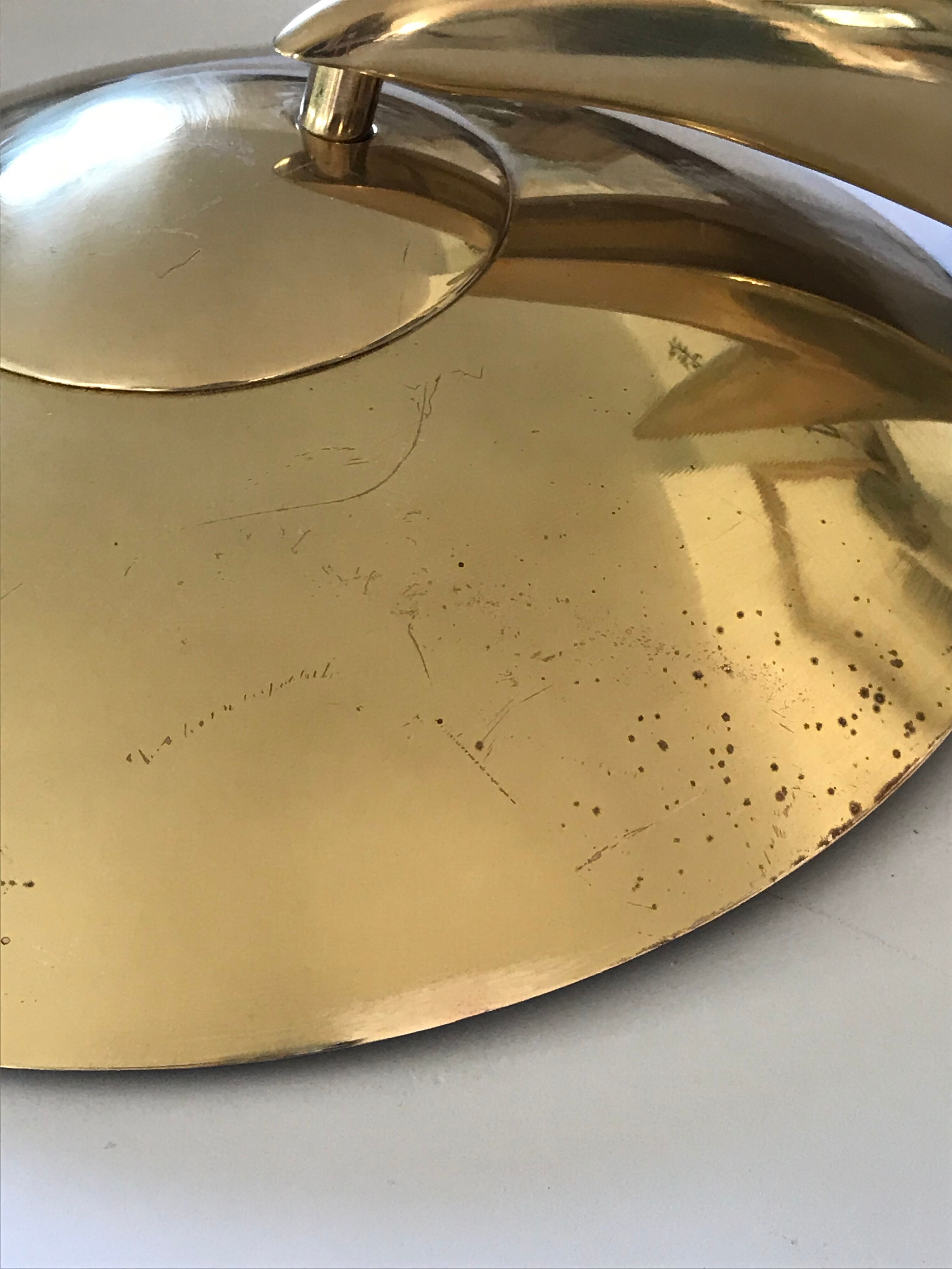 Pair of solid brass wallsconces