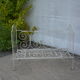 Old white wrought iron child bed