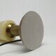 Postmodern bedside lamp in brass and glass, Poland, 1970s