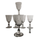 6 crystal wine glasses