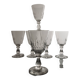 6 crystal wine glasses