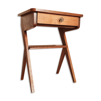 Side table Art Deco feet compass tapered