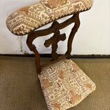 Chaise Prie-Dieu ancien en bois sculpté