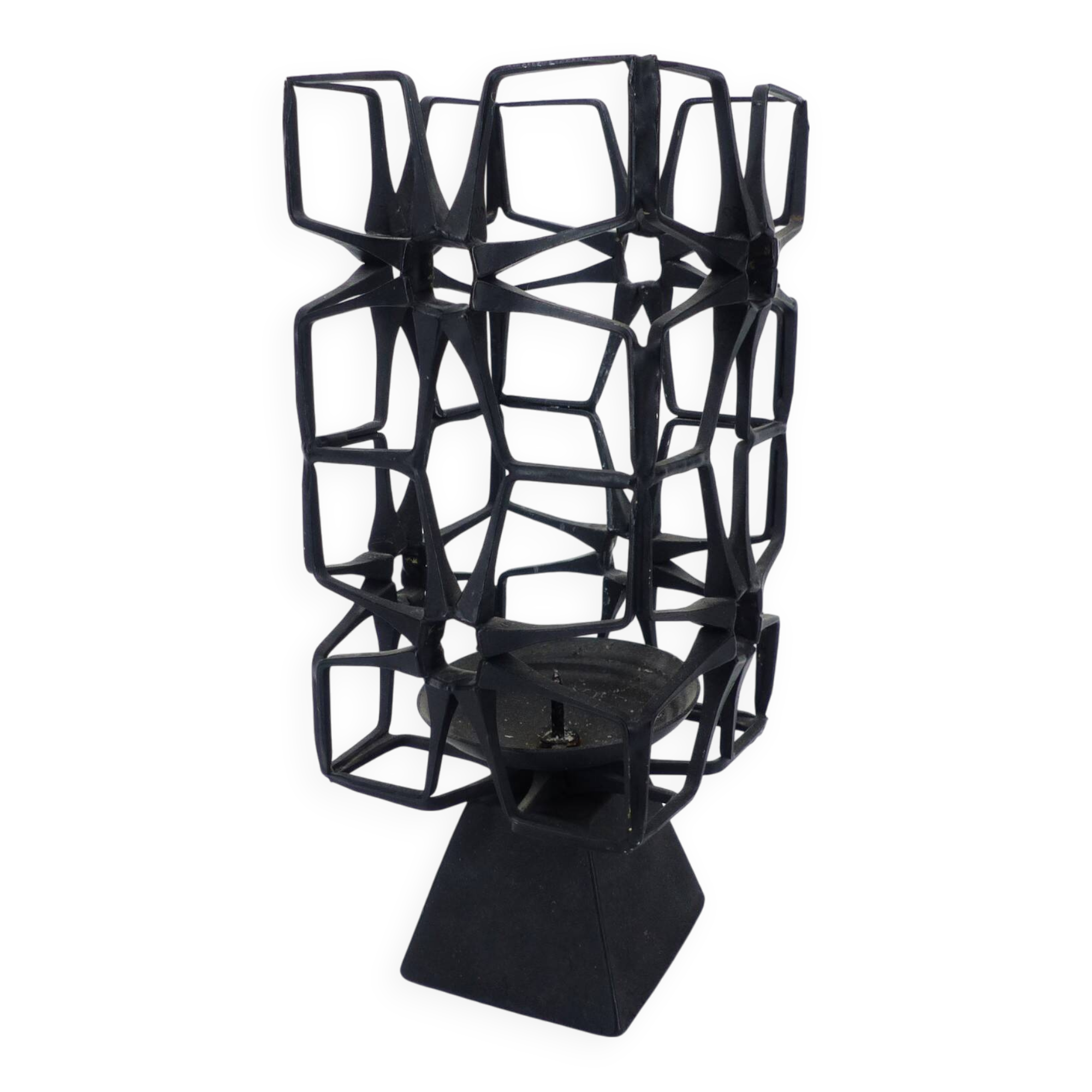 Brutalist wrought iron candlestick, Bruce Weir, Scotland, circa 1960