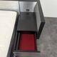 Roche Bobois Camora Nova brushed aluminum bed and bedside table