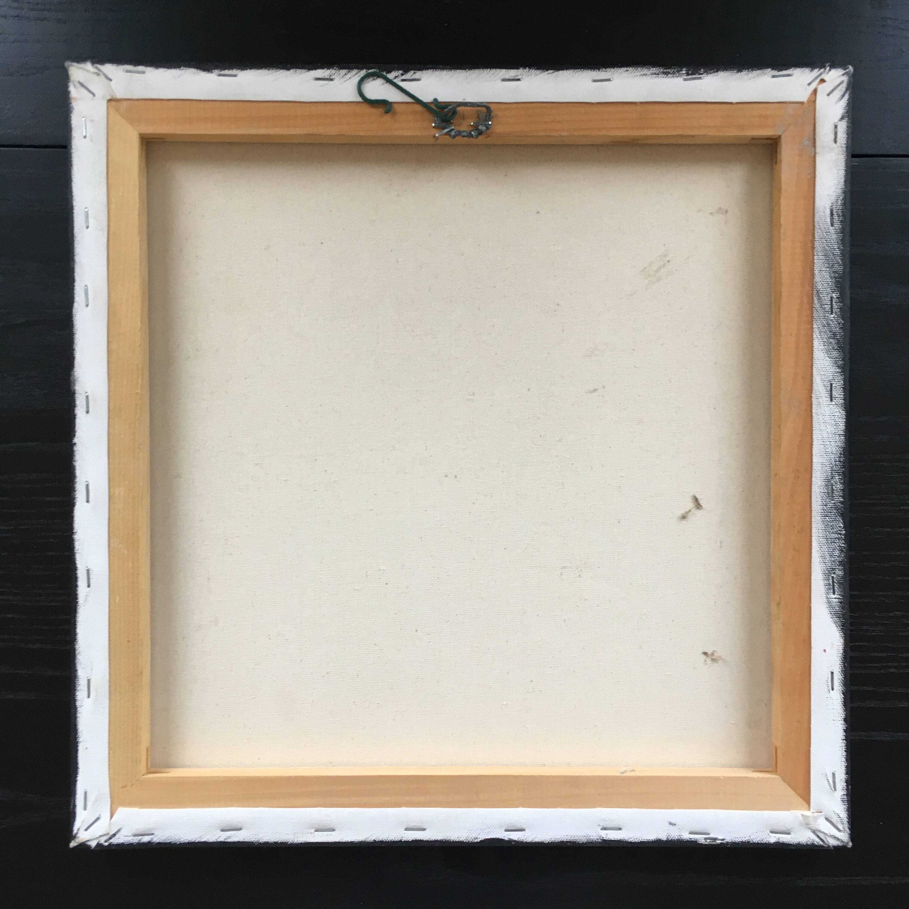 Pink peony painting on black background