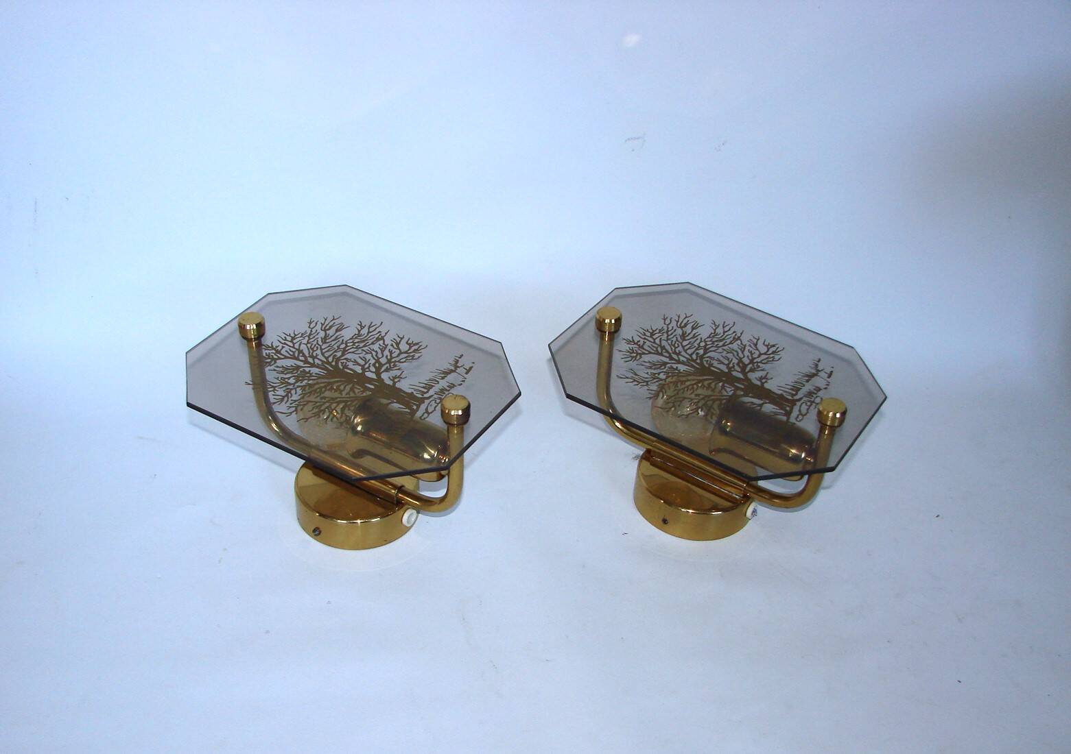 Brass wall sconces 1980s