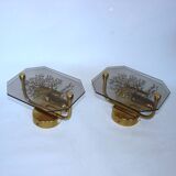 Brass wall sconces 1980s