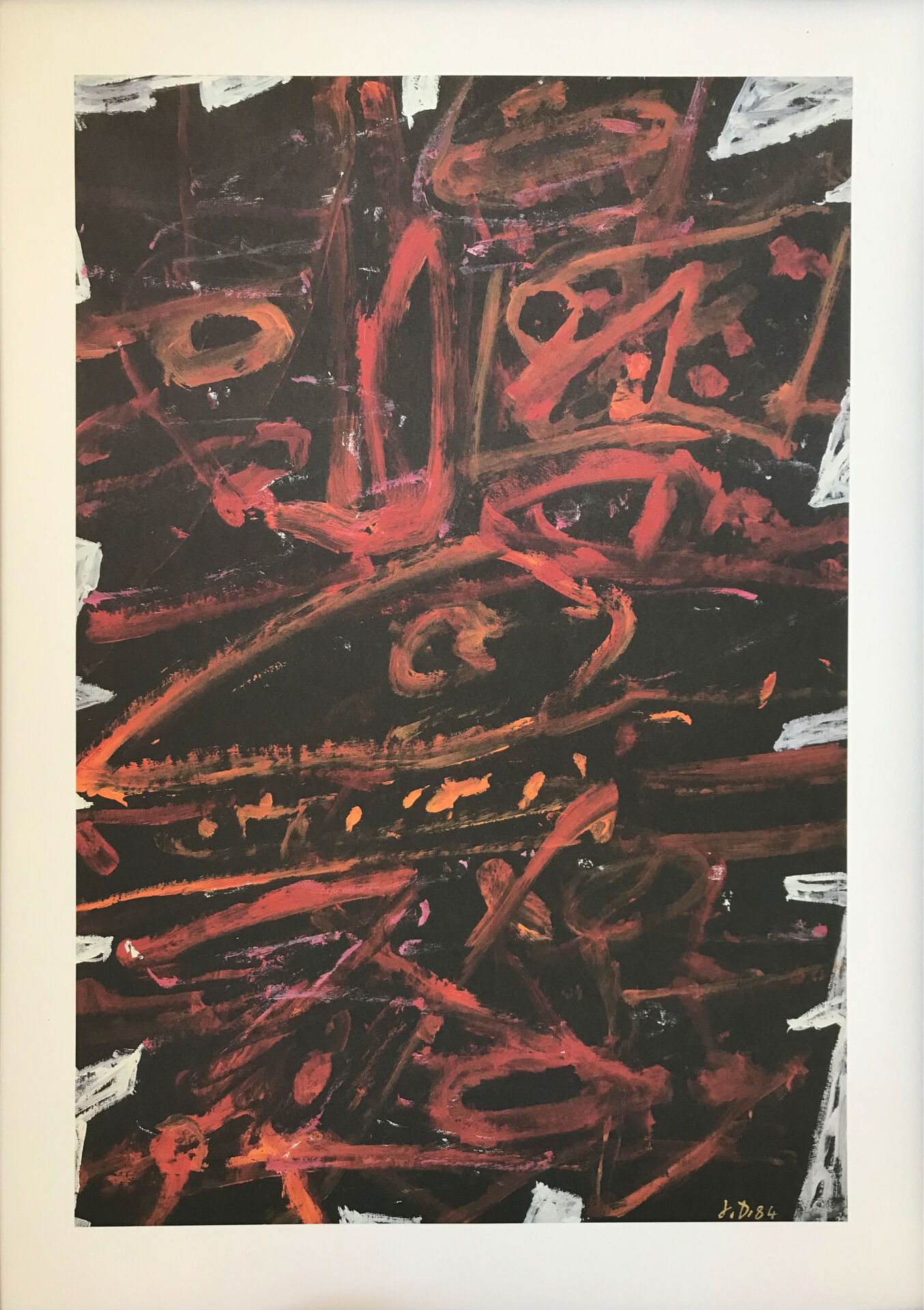 Lithographie originale de jean dubuffet signée et encadrée