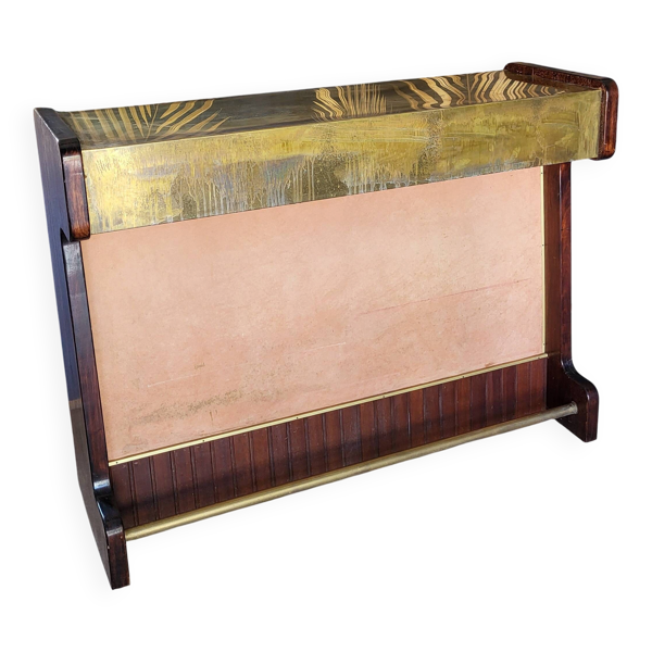 Bar comptoir&nbsp;Palissandre et Laiton vintage 1960