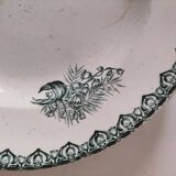 Antique plate from the Saint-Amandinoise pottery factory, Muguet pattern, circa 1900