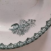 Antique plate Faïencerie Saint-Amandinoise model Muguet from the 1900s