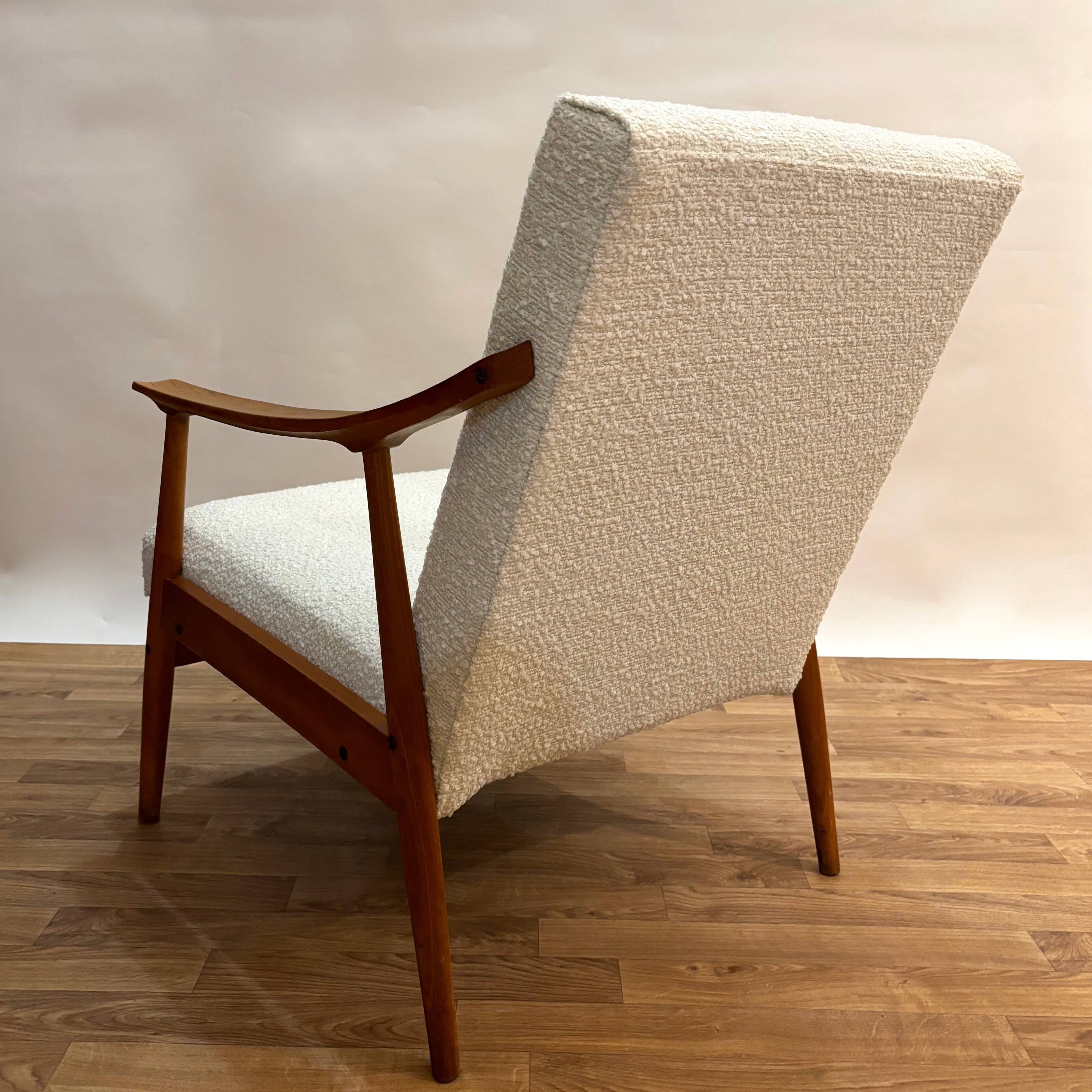 60s armchair reupholstered in loop