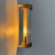Vintage adjustable wall light, white lacquered metal and pine, Sweden, 1980.
