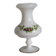 White opaline vase decorated with roses