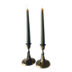 Pair of brass cord candle holders
