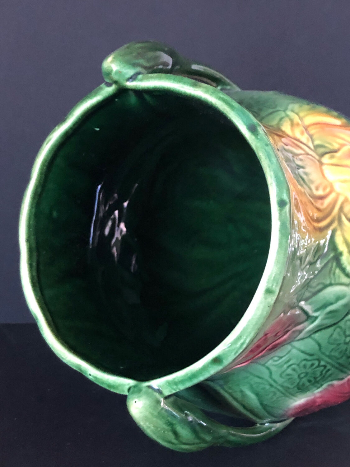 Old vase in Barbotine Saint Clément