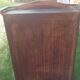 Louis XV style scriban bookcase in black and Basque red patinated cherry wood
