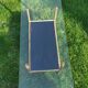 vintage coffee table, brass frame, glass and mirror tray, 50/60'S, 15 photos