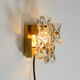 1960s Kinkeldey crystal glass and brass wall lamp in mint condition