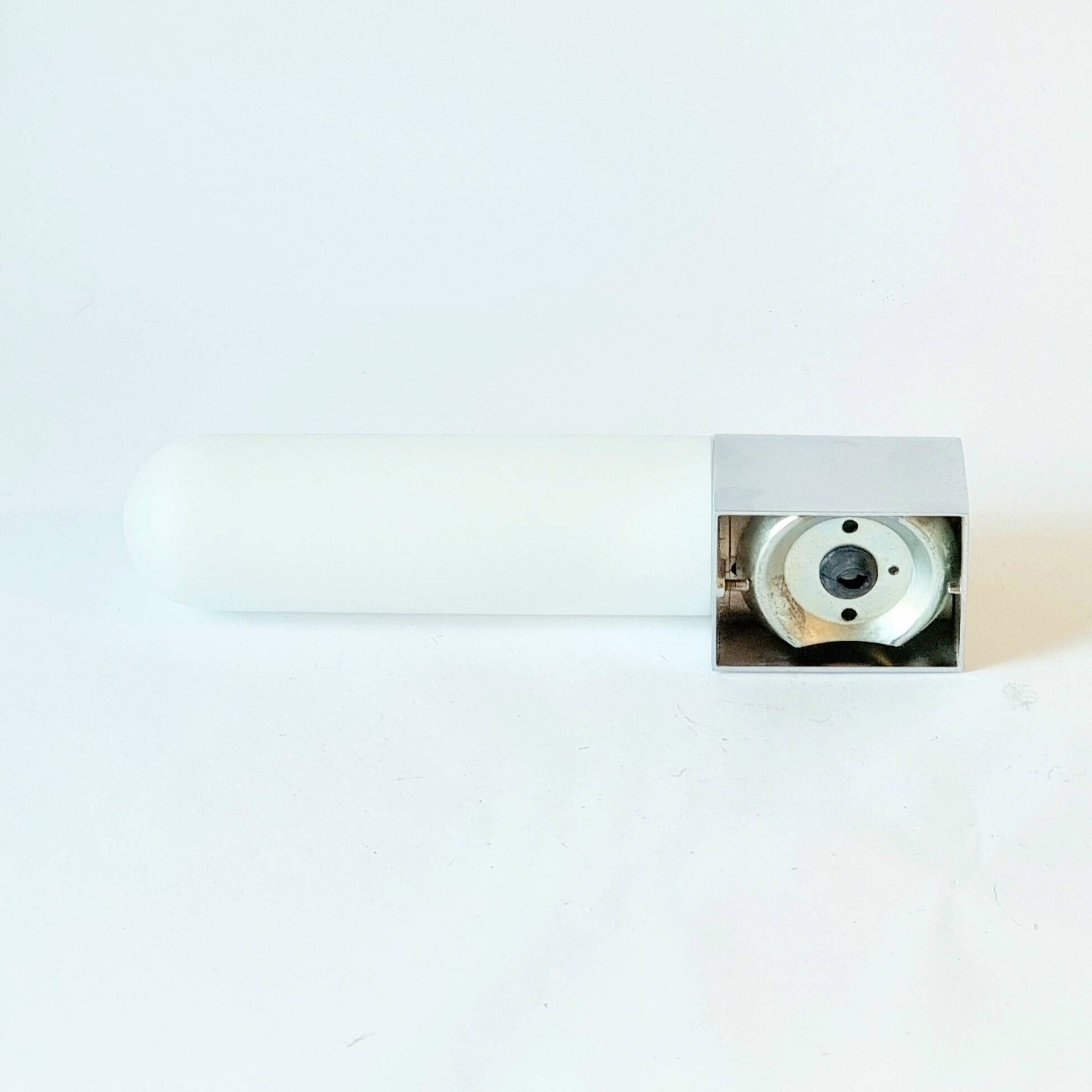 Set of 3 Mid Century Opaline Glass & Chrome Wall Lights from Limburg, 1970s