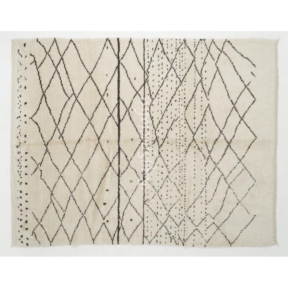 Modern Handknotted Moroccan Azilal style Rug, 100% Wool, Custom Options Available