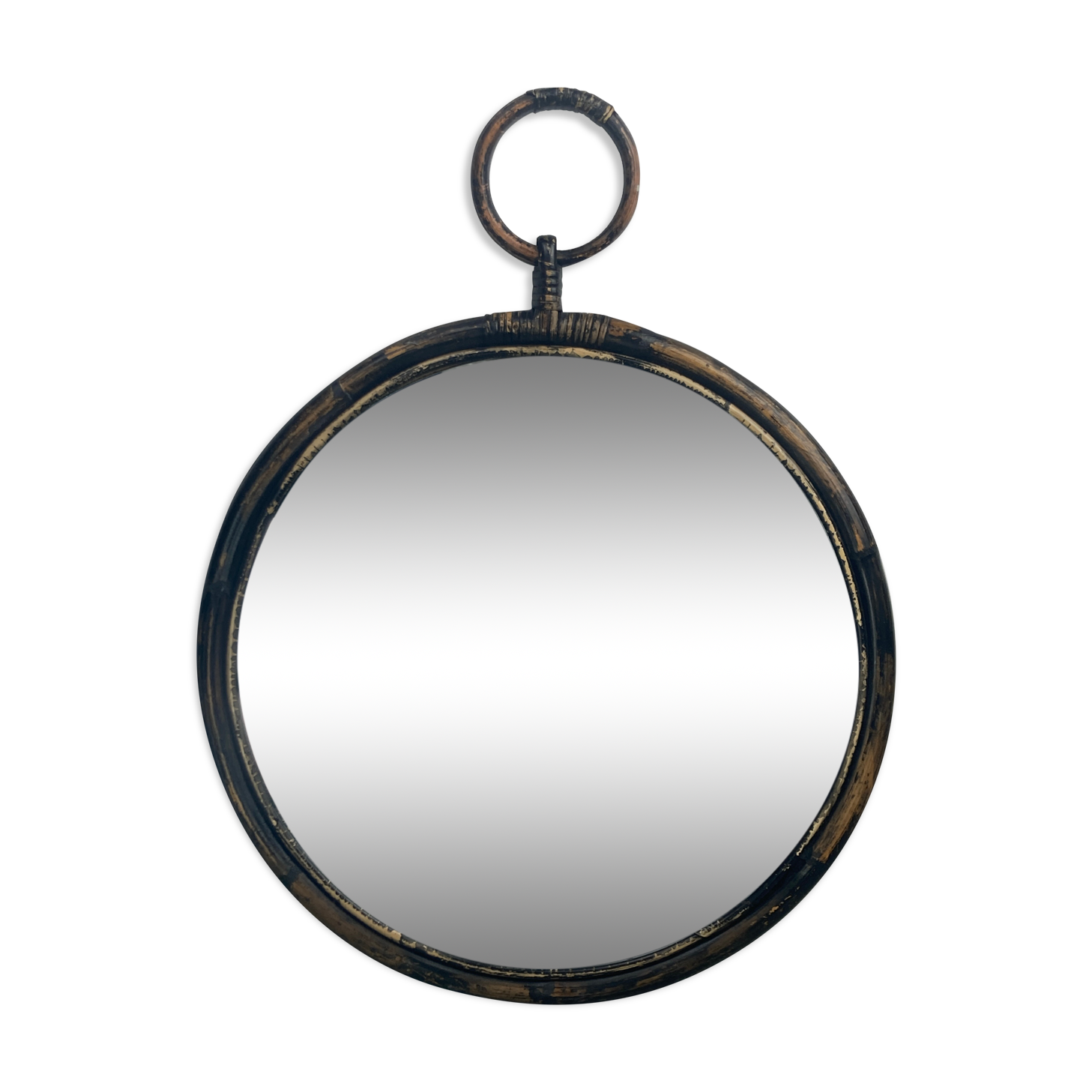 Faux bamboo chinoiserie mirror, France, 1960s - 1970s