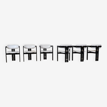 Ensemble de 6 chaises Pamplona par Augusto Savini pour Pozzi, Italie 1960