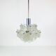 Kalmar Franken ice glass chandelier, 1960s