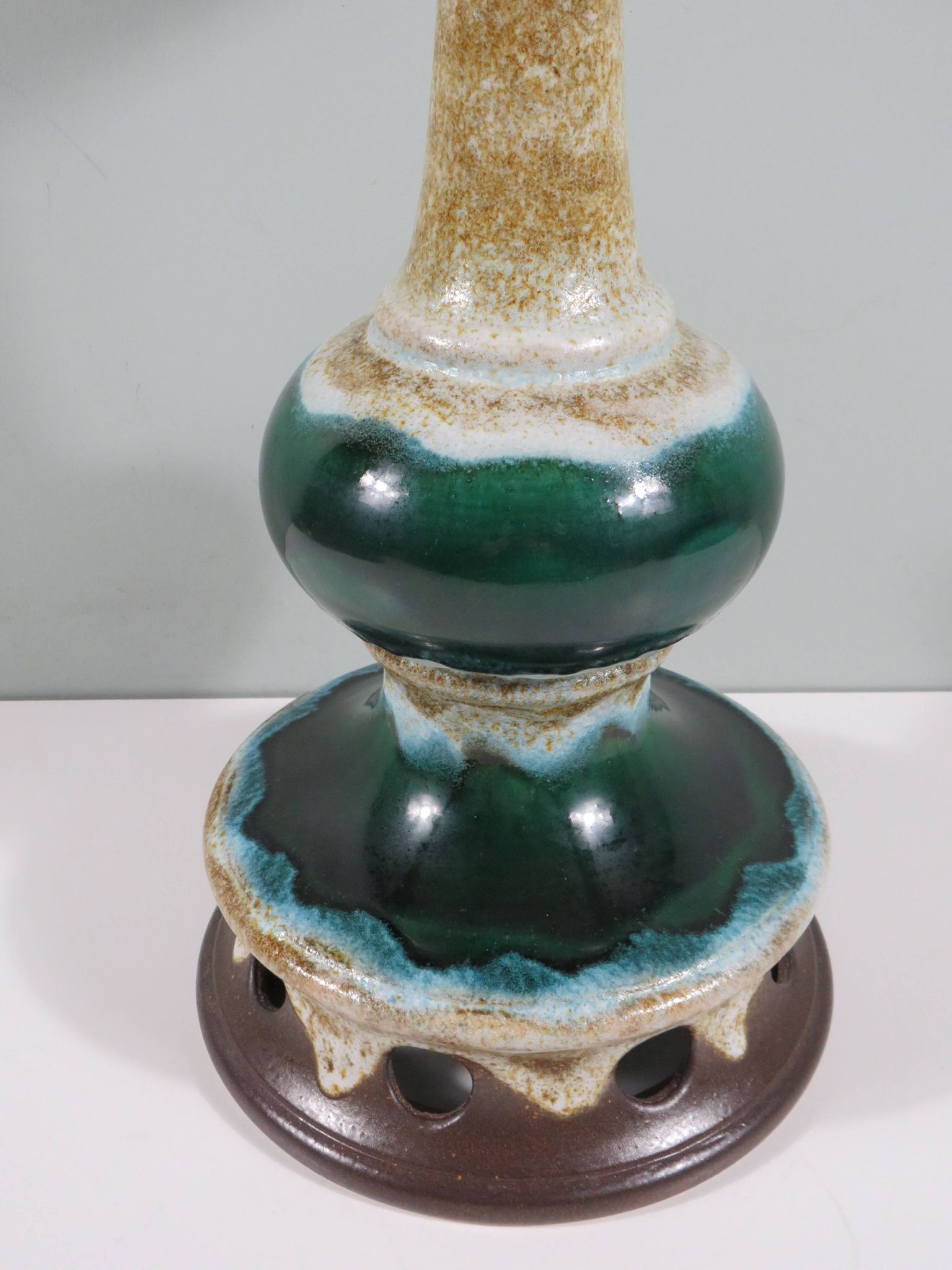 Dumler & Breiten West Germany ceramic floor lamp with new lampshade