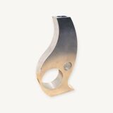70s free-form aluminum design candle holder