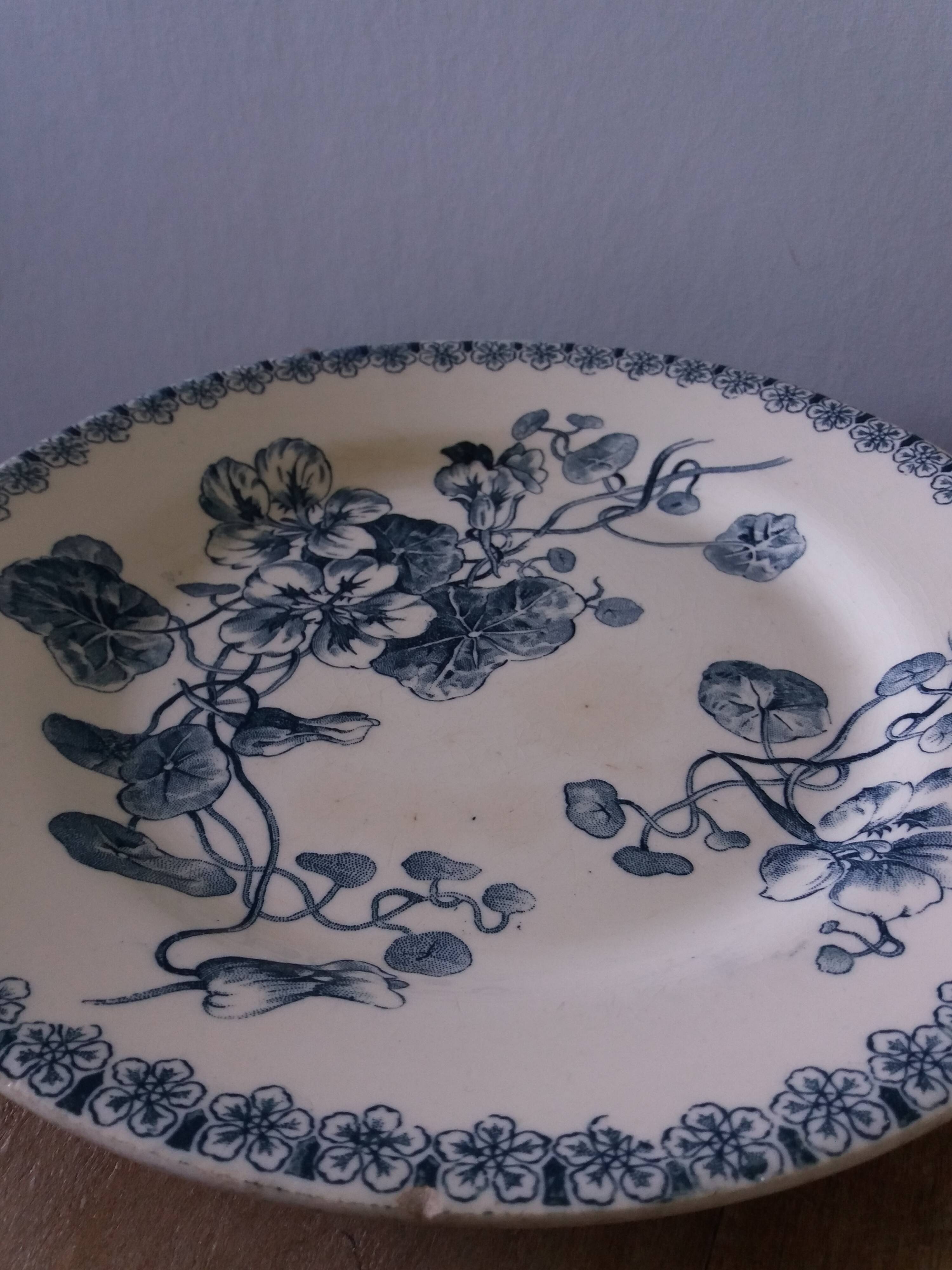 Gien Capucines Terre de fer flat plate