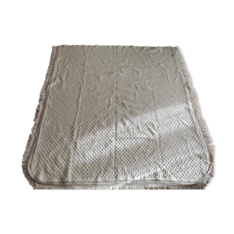 Couvre-lit couverture vintage en laine 265x230 cm avec sa taie d'oreiller