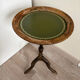 Antique wooden gueridon – green leather top with gold detailing – early 20th century