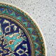 Oriental plate blue and turquoise tones