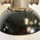 Black Enamel and Cast Iron Industrial Cage Pendant Light, 1950s