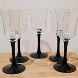 Black Luminarc stemmed glass