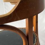 Old baumann curved wood armchair