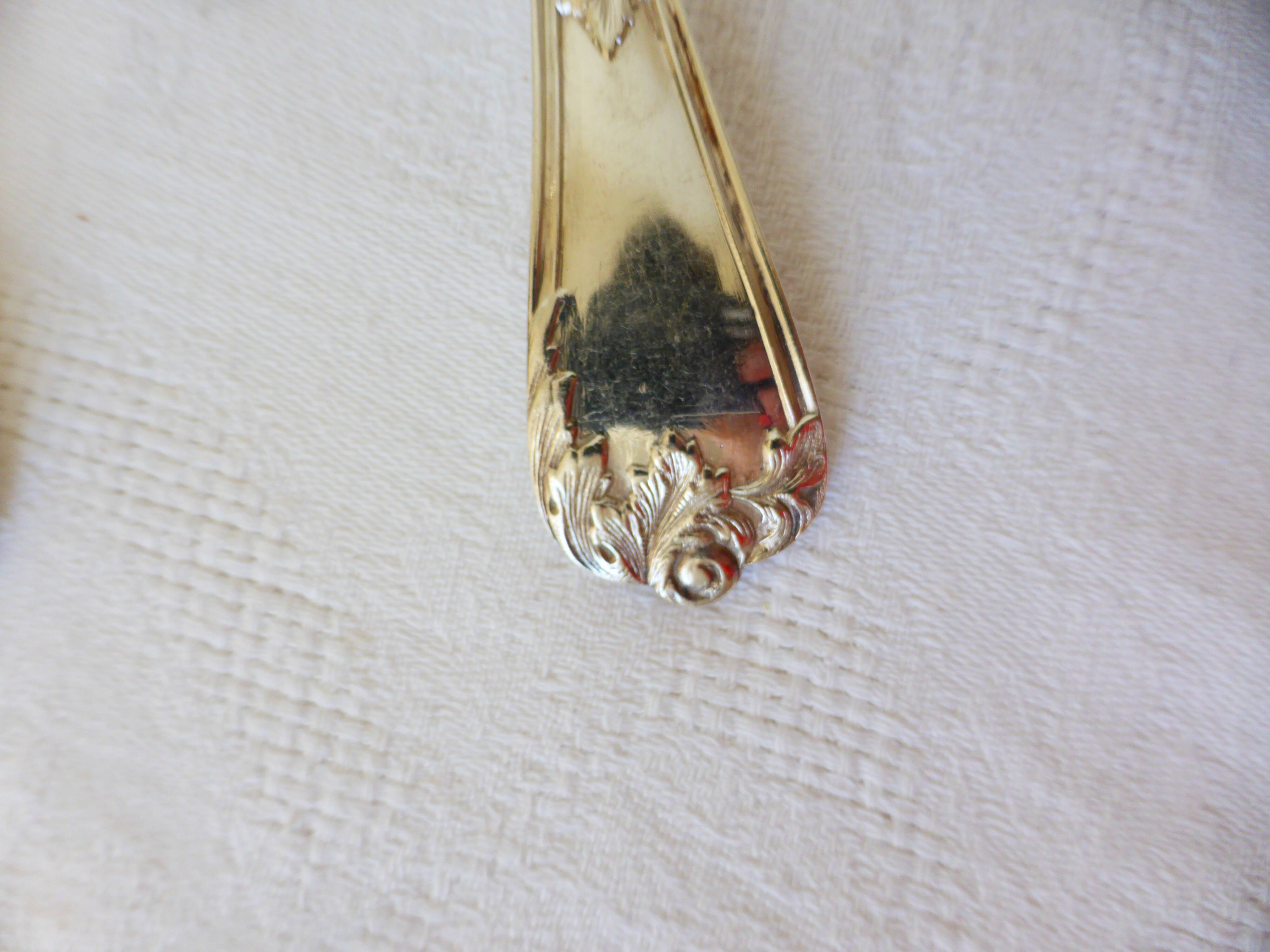 6 punched silver metal forks 2106224