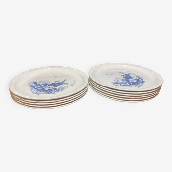 Lot de 11 assiettes plates