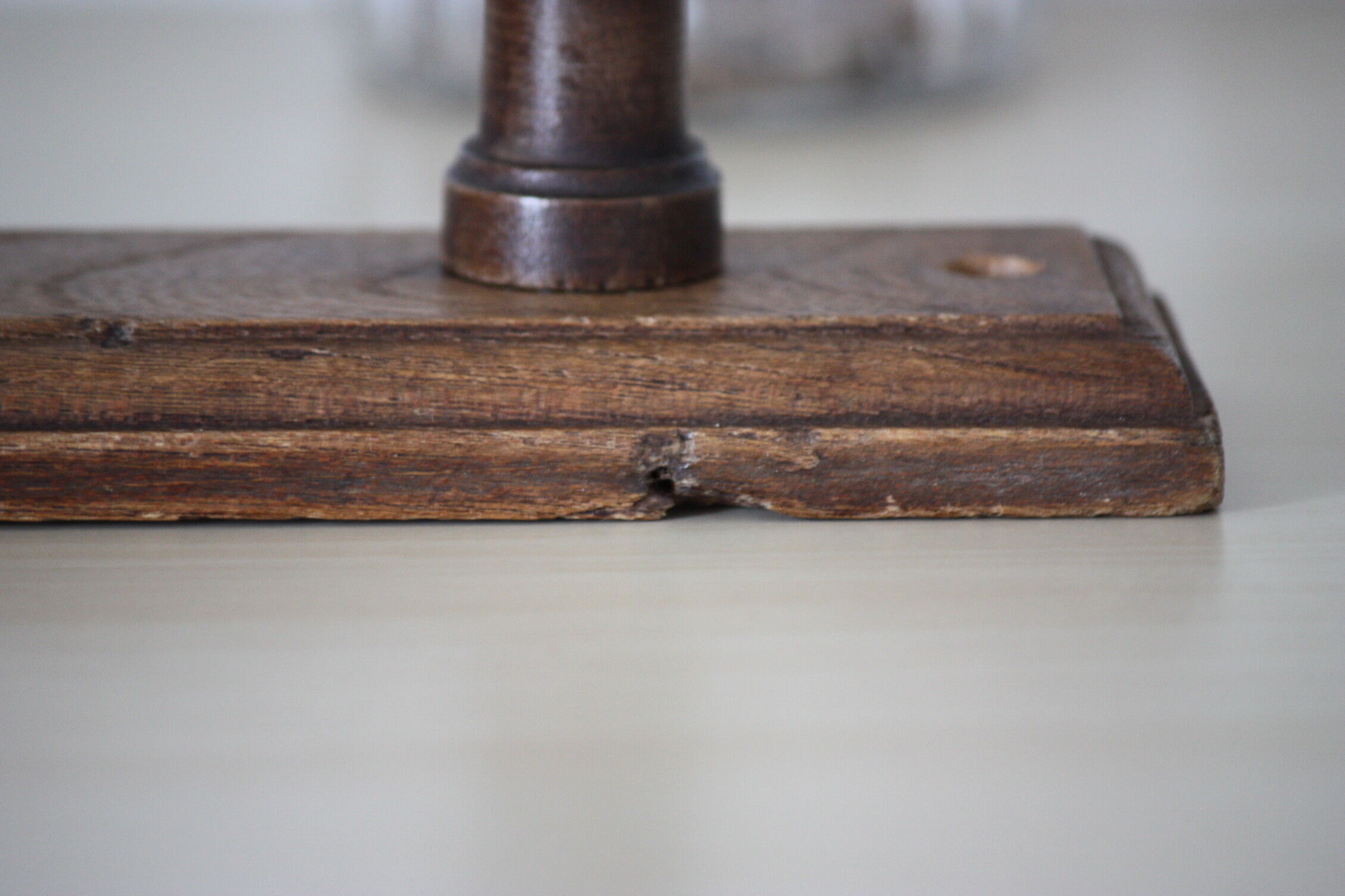 Turned wooden coat holder