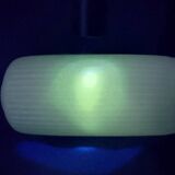 Mid Century Modern White Glass Light Shade Set of 3 Long Stripes