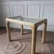 Table basse rotin doré