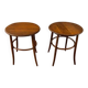 Vintage curved wood side tables in Thonet style, set of 2