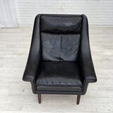 1960s, Danish highback armchair by Aage Christensen, furniture leather.
